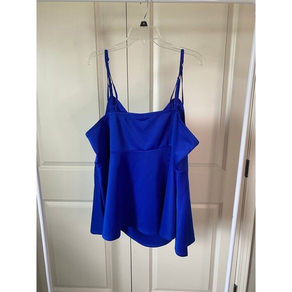 Torrid electric blue strappy peplum tank top - Picture 2 of 6